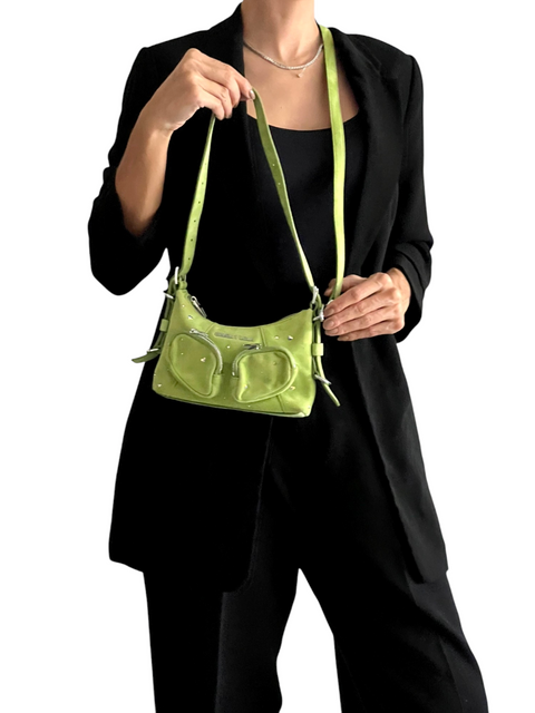 Bolso "Bolso Hobo Pocket mini piel Swarovski pistacho"