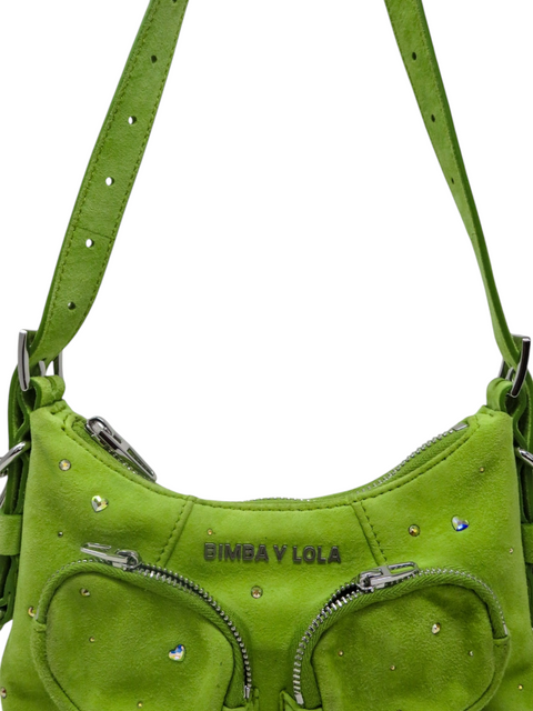 Bolso "Bolso Hobo Pocket mini piel Swarovski pistacho"