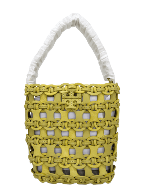 Bolso "Mcgraw Small Woven Leather Bucket Bag In Beeswax"