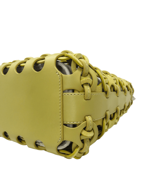 Bolso "Mcgraw Small Woven Leather Bucket Bag In Beeswax"