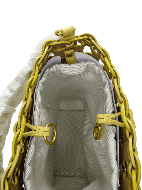 Bolso "Mcgraw Small Woven Leather Bucket Bag In Beeswax"