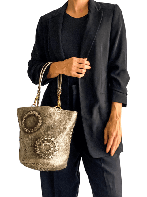 Bolso "Intrecciato-Trimmed Illusion Hobo"