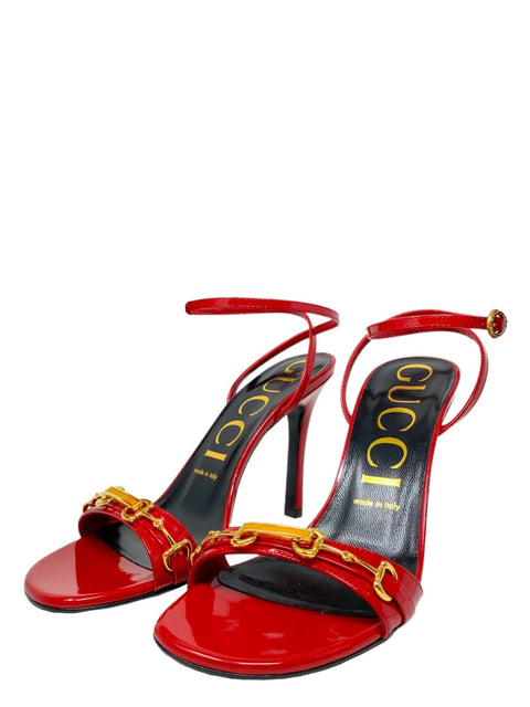Sandalias "Horsebit Accent Patent Leather Sandals"