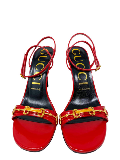Sandalias "Horsebit Accent Patent Leather Sandals"