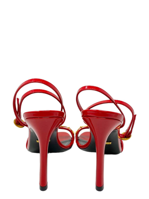 Sandalias "Horsebit Accent Patent Leather Sandals"