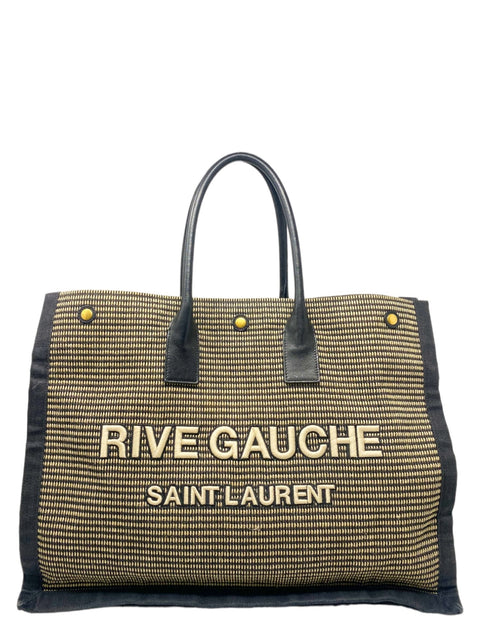 Bolso "Rive Gauche Tote Bag in Linen and Leather"