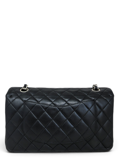 Bolso "Lambskin Quilted Medium Double Flap Black"