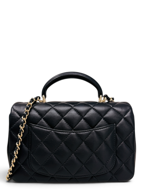 Bolso "Lambskin Quilted Mini Top Handle Rectangular Flap"