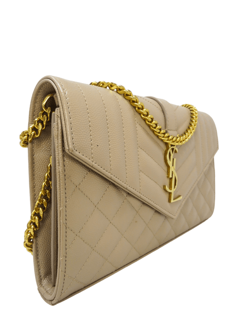 Bolso "Envelope Small In Quilted Grain De Poudre Embossed Leather"