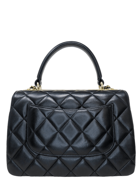 Bolso "Lambskin Quilted Small Trendy CC Dual Handle Flap Bag Black"