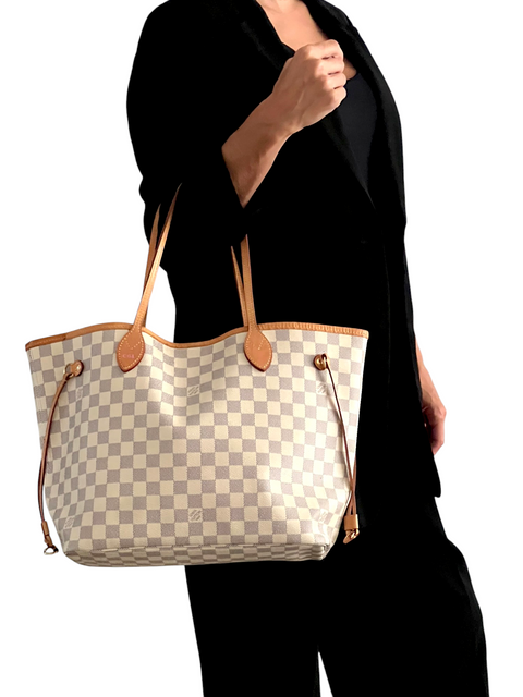 Bolso "Damier Azur Neverfull MM with Pouch"