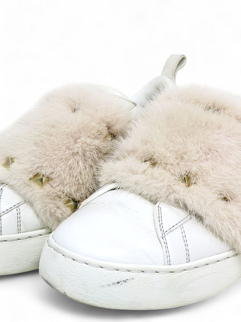 Tenis "Rockstud Accents with Mink Trim"
