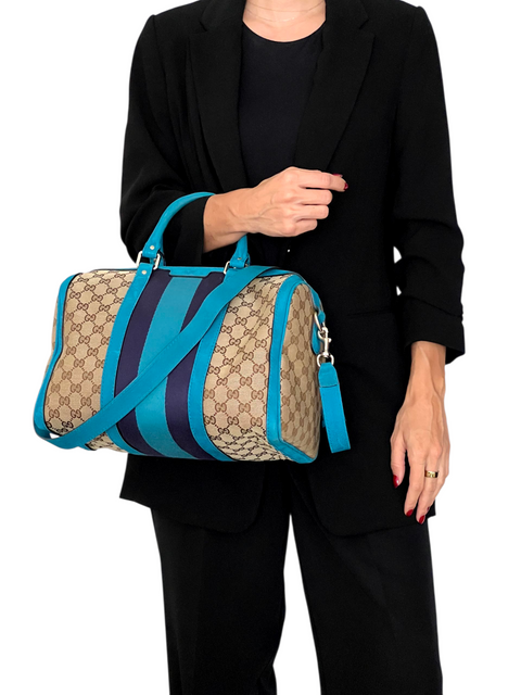 Bolso "GG Canvas Web Boston Bag"