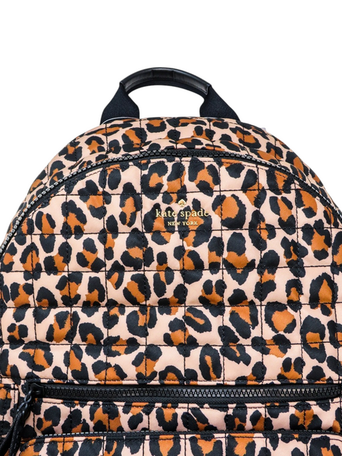 Morral "Camden Quilted Large Leopard Backpack"