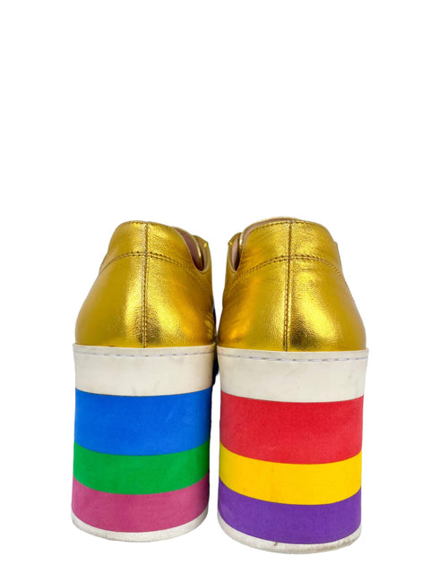 Tenis "Peggy Metallic Leather Rainbow Platform Sneakers"