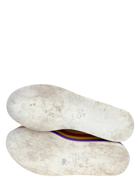 Tenis "Peggy Metallic Leather Rainbow Platform Sneakers"