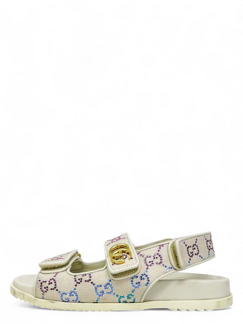 Sandalias "Gucci Moritz Supreme Doble GG Crystal"