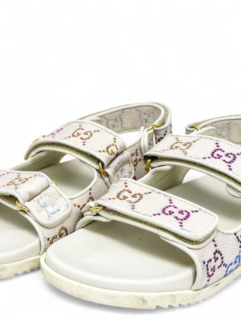 Sandalias "Gucci Moritz Supreme Doble GG Crystal"