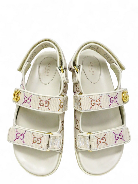 Sandalias "Gucci Moritz Supreme Doble GG Crystal"