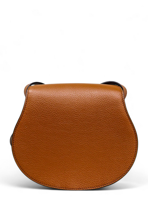Bolso "Calfskin Mini Marcie Round Crossbody Bag Tan"