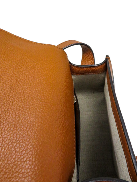 Bolso "Calfskin Mini Marcie Round Crossbody Bag Tan"