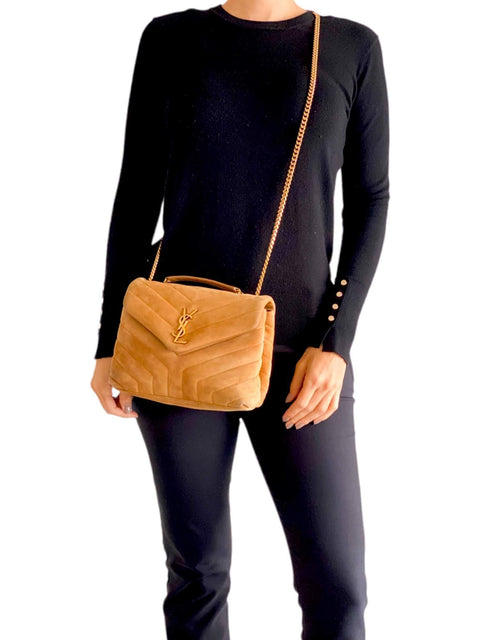 Bolso "Loulou Toy Strap Bag In Matelassé "Y" Suede"
