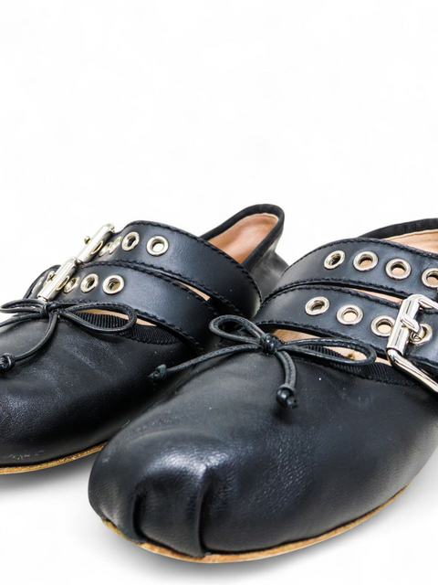 Baletas "Ankle-strap belted ballerina flats"