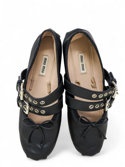Baletas "Ankle-strap belted ballerina flats"