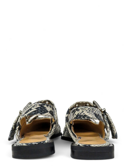 Baletas "Snake Printed Chunky Buckle Ballerinas"