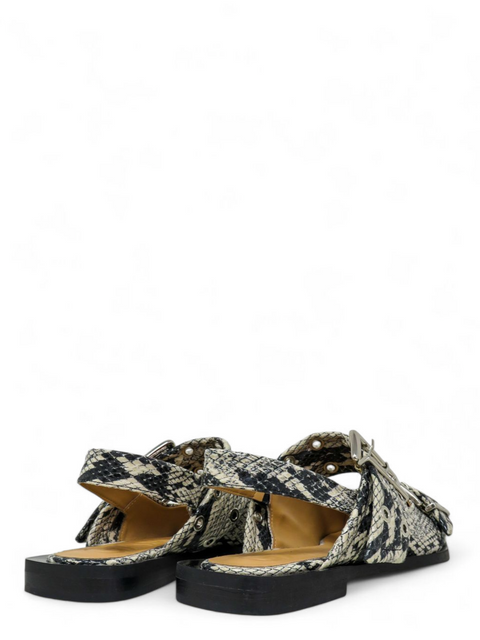 Baletas "Snake Printed Chunky Buckle Ballerinas"