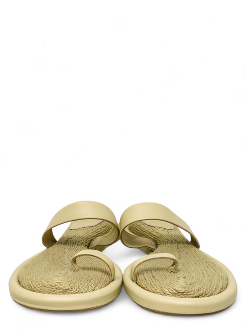 Sandalias "Amalia Raffia-Leather"