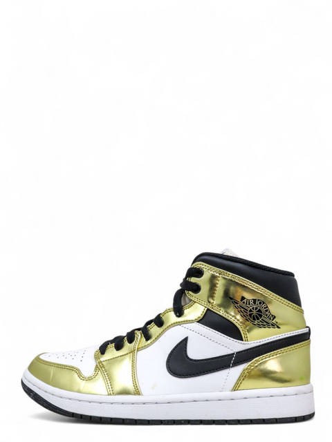 Tenis "Air Jordan 1 Mid SE Metallic Gold"