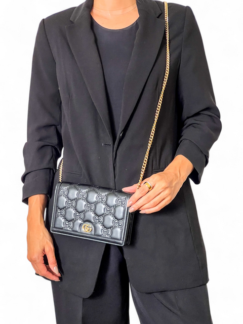 Bolso "GG Metalassé Chain Wallet"