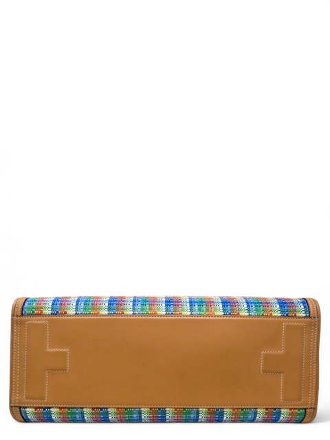 Bolso "Ella Poly Woven Nylon Tote Shoulder Bag in Tory Navy/Multi"