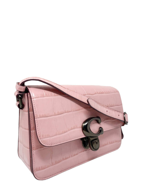 Bolso "Croc-Embossed Leather Studio Shoulder Bag"