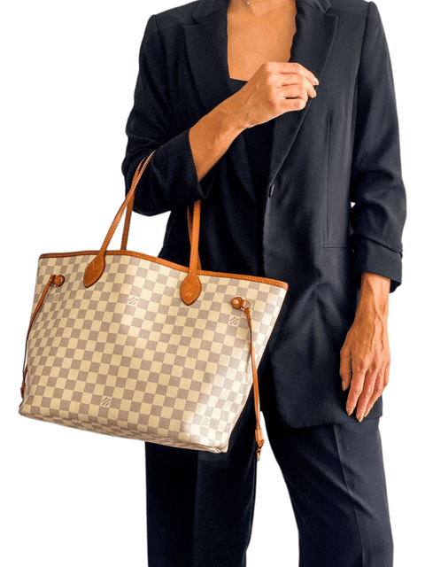 Bolso "Damier Azur Neverfull MM with Pouch"