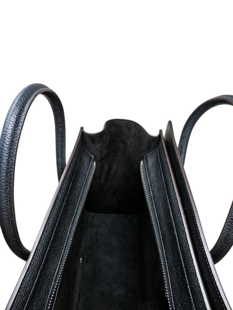 Bolso "Drummed Calfskin Micro Luggage Black"