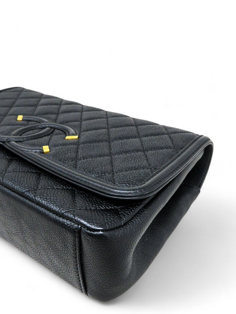 Bolso "Caviar Quilted Medium CC Filigree Flap Black"
