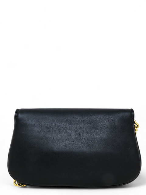Bolso "Roxy Calfskin Blondie Chain Shoulder Flap Bag Black"
