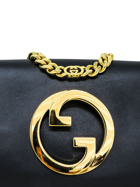 Bolso "Roxy Calfskin Blondie Chain Shoulder Flap Bag Black"