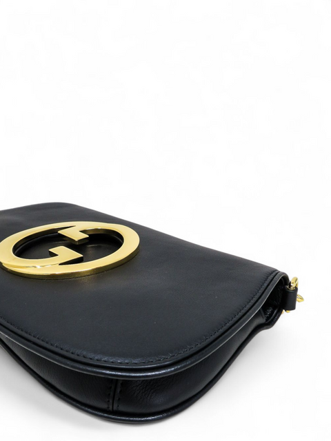 Bolso "Roxy Calfskin Blondie Chain Shoulder Flap Bag Black"