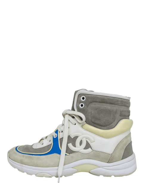 Tenis "Interlocking CC Logo Wedge Sneakers"