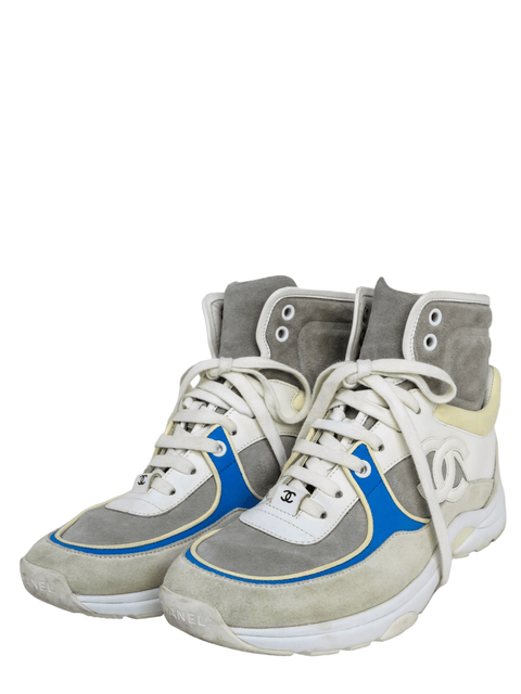 Tenis "Interlocking CC Logo Wedge Sneakers"