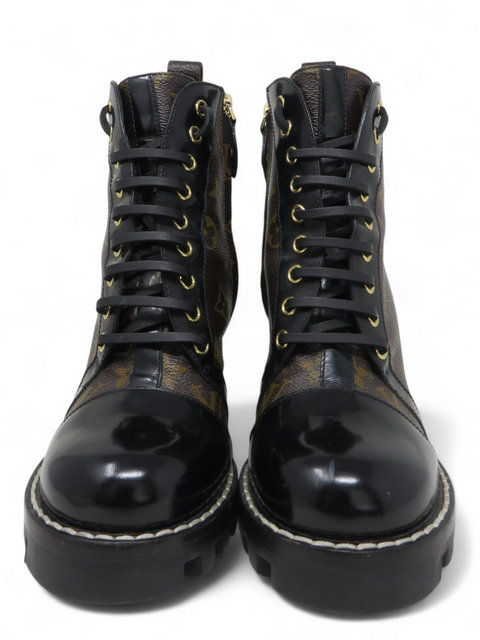 Botas "Patent Calfskin Monogram Star Trail Ankle Boots"