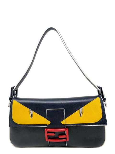 Bolso "Vitello Dolce Elite Monster Eyes Bi-Color Baguette"