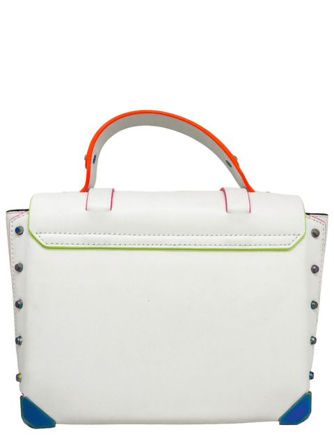 Bolso "Manhattan Medium Contrast-Trim Leather Satchel"