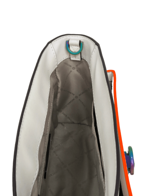 Bolso "Manhattan Medium Contrast-Trim Leather Satchel"