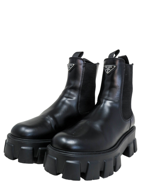 Botas "Monolith brushed leather booties"