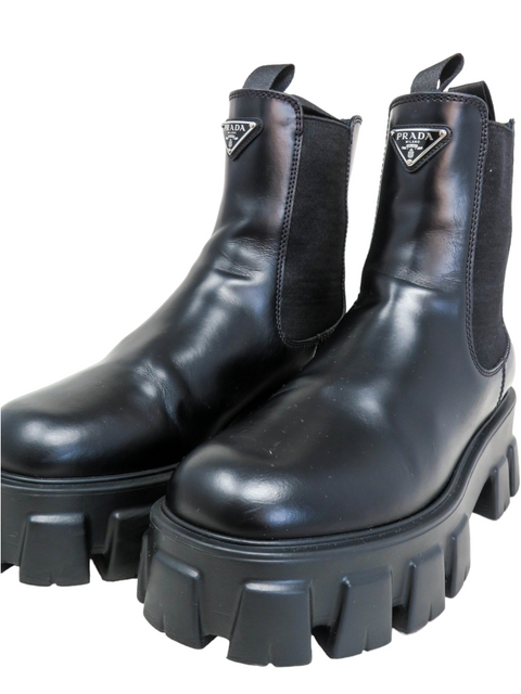 Botas "Monolith brushed leather booties"