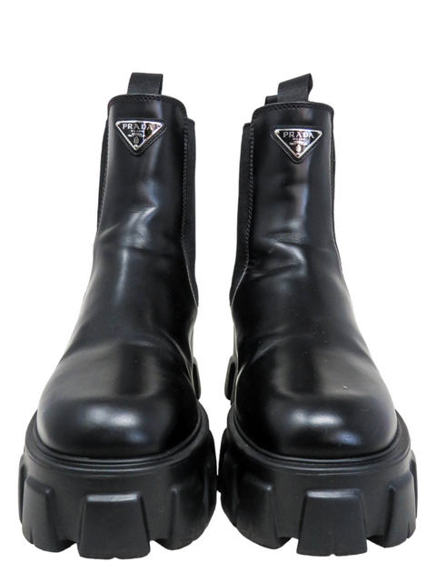Botas "Monolith brushed leather booties"